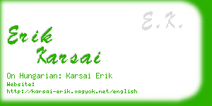 erik karsai business card